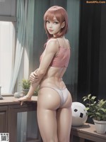 Hentai - Best Collection Episode 8 20230509 Part 30 A woman in a pink bikini standing next to a window.